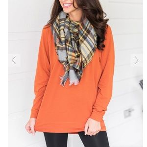 Orange long sleeve top! Super comfy!